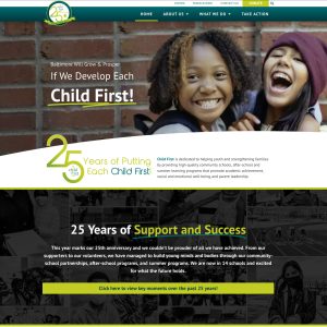 Child First Authority nonprofit website design