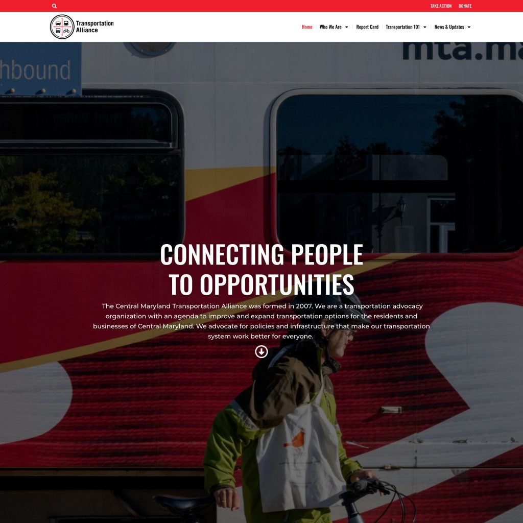 CMTA nonprofit website redesign homepage